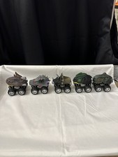 5 DINOBROS Dinosaur Toy Pull Back Car Truck Dino Head LOT   5 Different