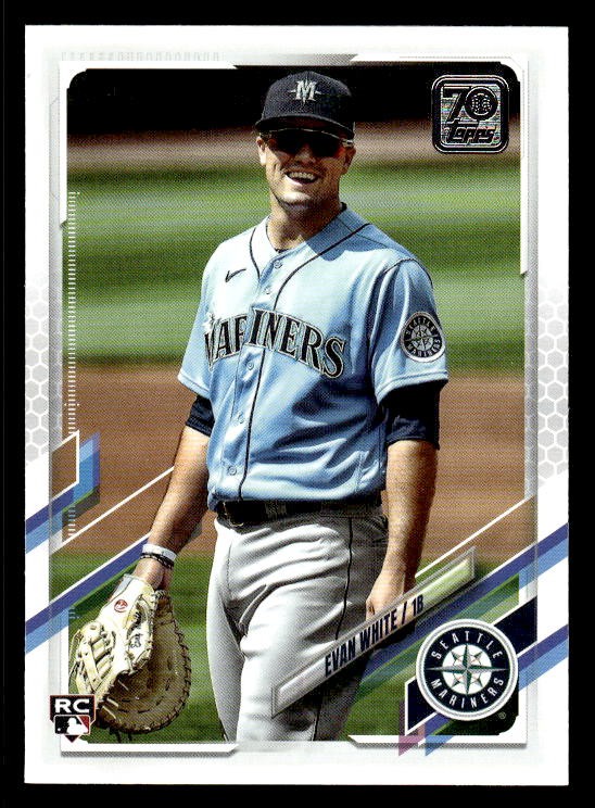 Evan White 2021 Topps Image Variation Blue Jersey RC #151b Seattle Mariners ESE