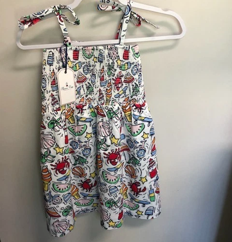Classic Prep Girls Size 10 Hadley Summer Dress Cool Summer Print