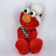 Vintage 1997 TYCO Sesame Street Christmas Elmo Plush Stuffed Animal Toy 70081