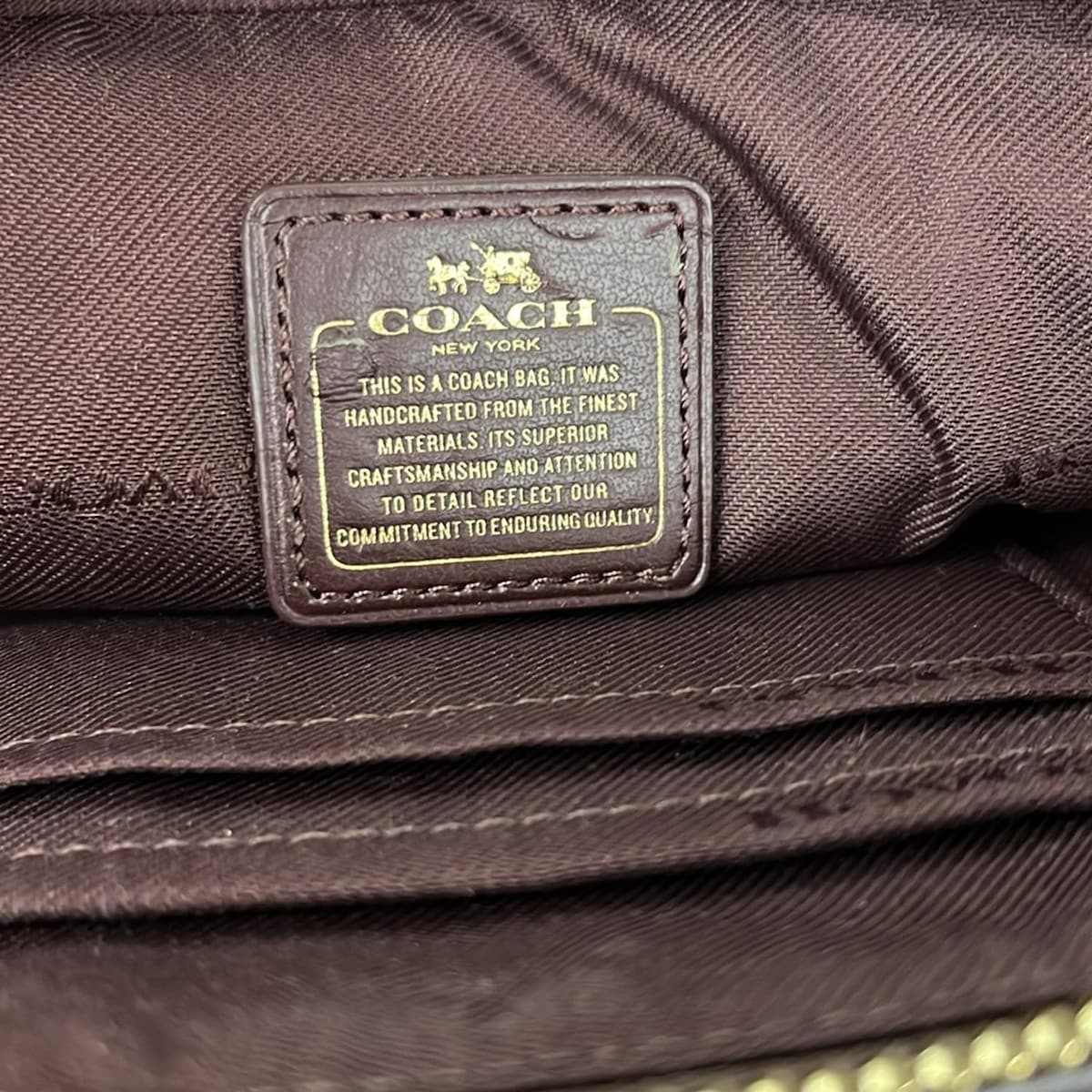 COACH Embossed Patchwork Shoulder Bag Bordeaux Pi… - image 9