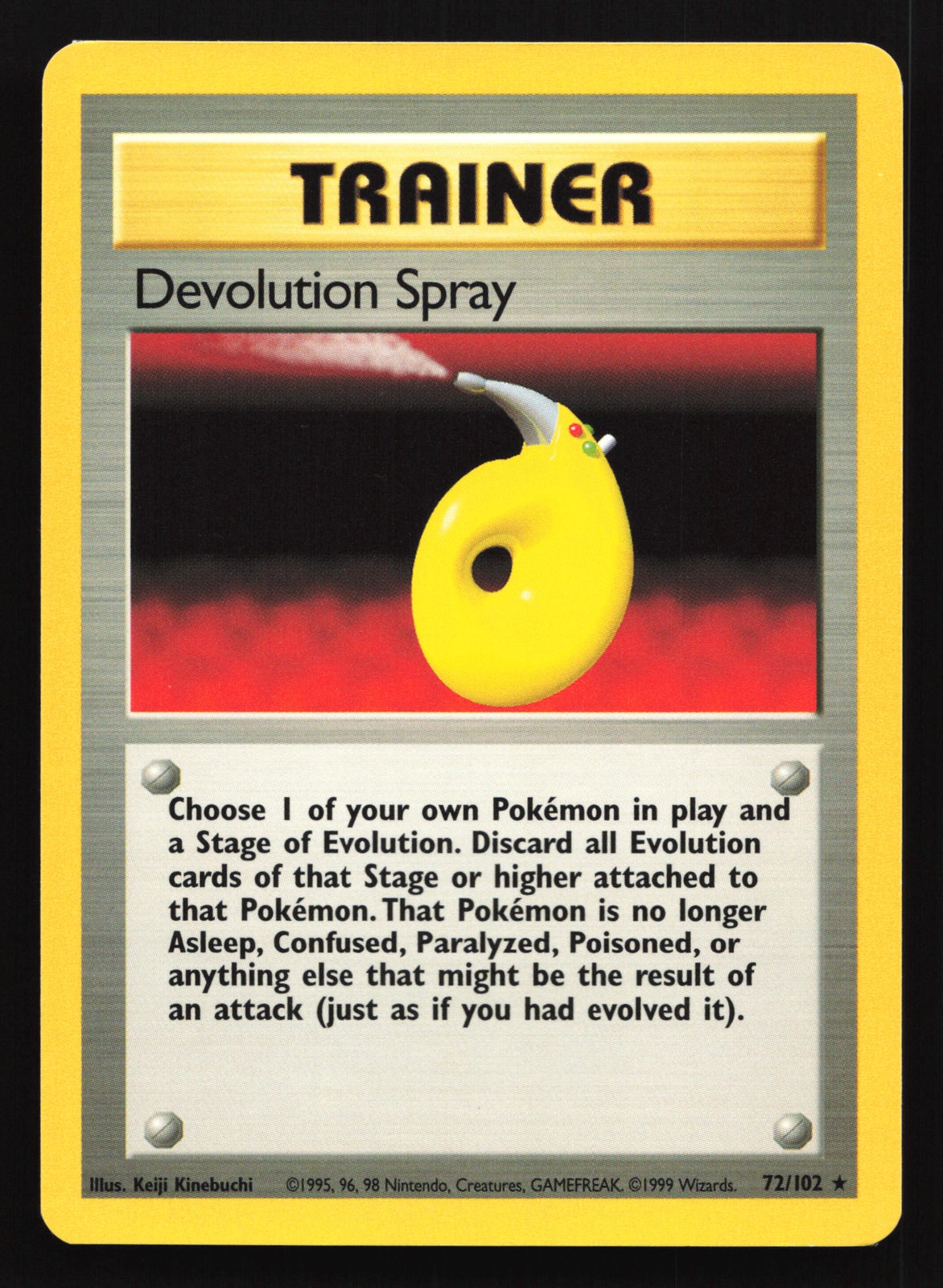 Devolution Spray 72/102 Base Set Rare Pokemon Card