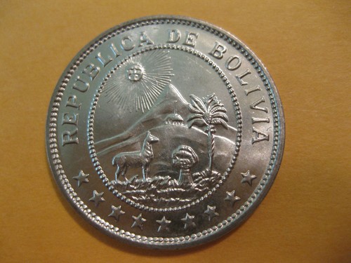 1939 Bolivia 50 Centavos coin sweet classic coin uncirculated beauty, animal - 第 1/2 張圖片