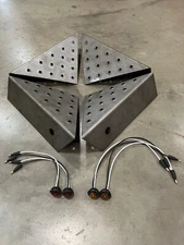 SLIMLINE F/R w/LED Lts Trailer Fender Side Step, Steel, Fender Side Bracket