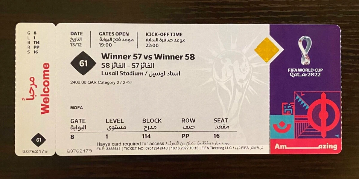 world cup ticket products for sale | eBay