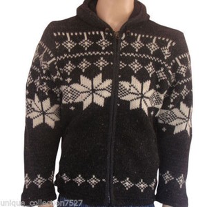 fleece lined hooded cardigan