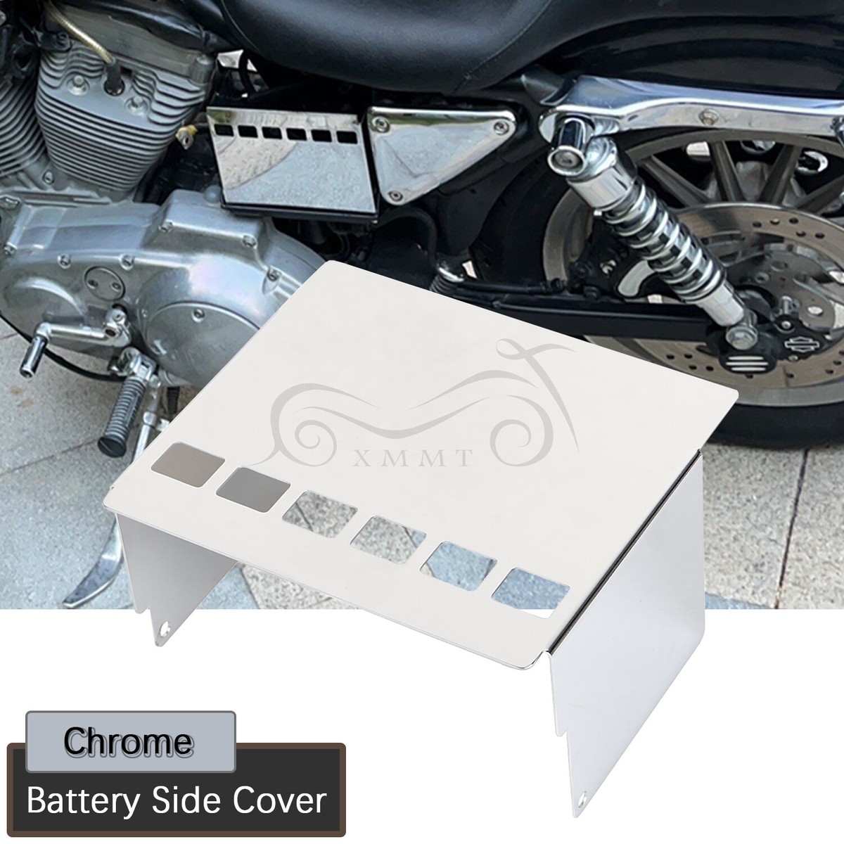 Chrome Battery Side Cover For Harley Sportster XLH883 82-96 Super
