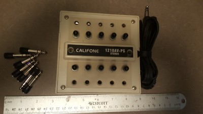 Califone 1210AV-PS Stereo 10 Position Jack Box (K350692) With 7 Addapters