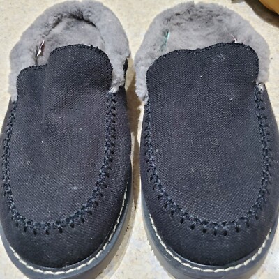 NWOB WOMENS SIZE 10 BLACK SANUK COZY VIBE HEMP SM LOAFERS SLIPPERS 1130110