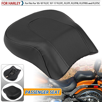 Black Passenger Seat Pillion For Harley Softail Fat Boy Lo FLSTFB