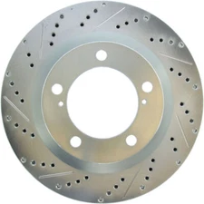 Disc Brake Rotor-Select Sport Cross-Drilled and Slotted Front Right Stoptech