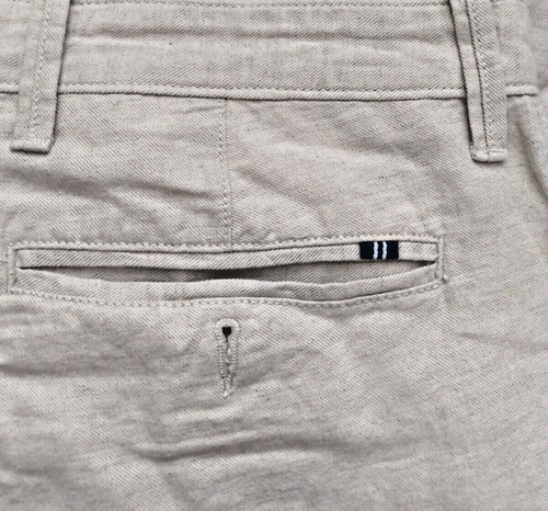 Linen Blend NAUTICA Mens 36x32 Comfort Pants Classic Fit Chino Beige Straight - Picture 7 of 16