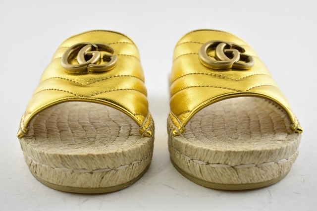 gucci logo espadrille flat