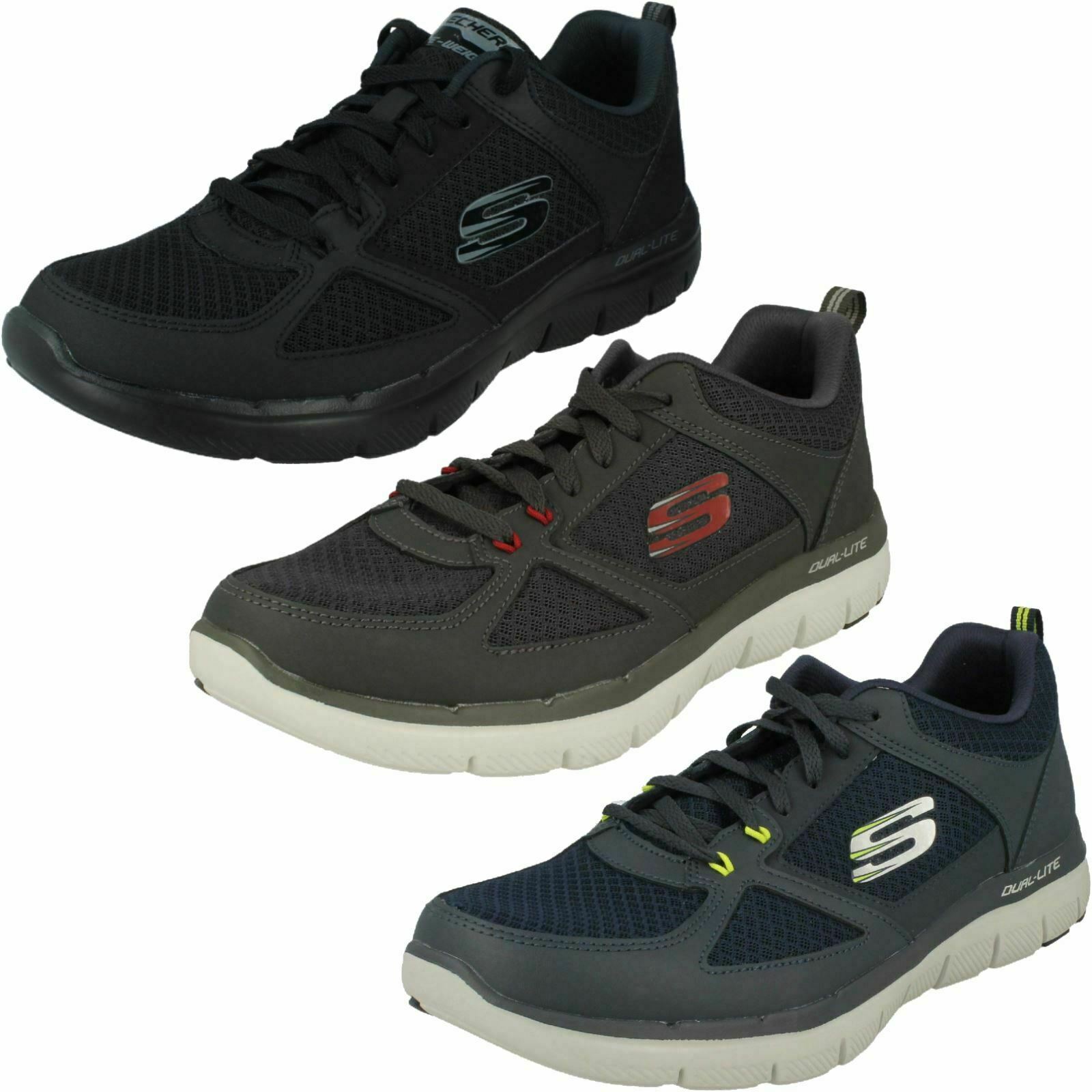 MENS SKECHERS FLEX ADVANTAGE 2.0 LACE TRAINERS | eBay