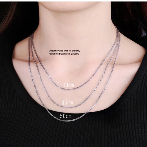 Pure S999 Fine Silver 999 Chain Men Women 1.2-3mm Wheat Link Necklace 16-32inch - Picture 3 of 7