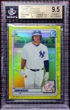 JASSON DOMINGUEZ - 2020 BOWMAN CHROME PROSPECT YELLOW REFRACTOR  #ED / 75