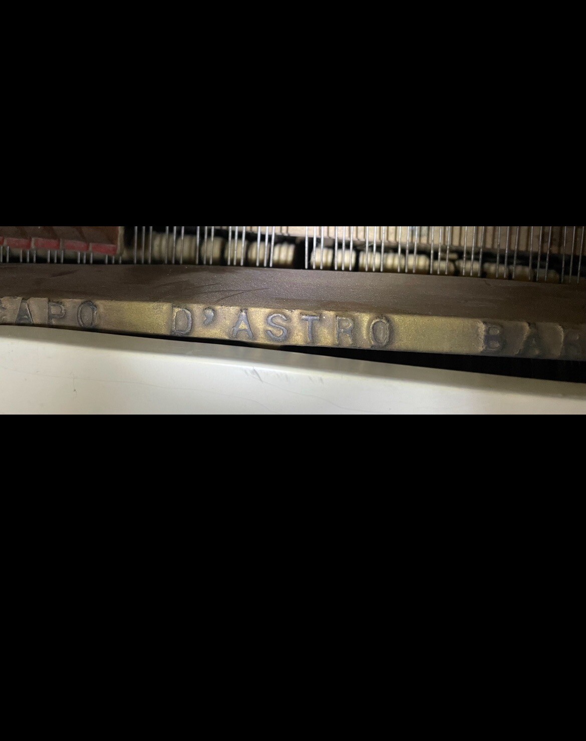 BEAUTIFUL USED MODEL S WHITE BABY GRAND PIANO, Capo D’Astro Bar, Incl