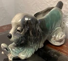 McCoy Puppy Dog Playing w/ Turtle Planter, Cope Design, 1950s, Excellent!