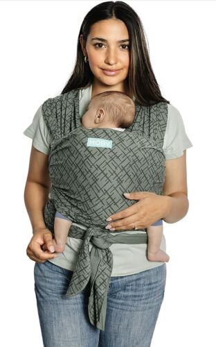 Moby Wrap Classic Wrap Baby Carrier in Olive Etch - Afbeelding 1 van 4