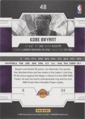 2009-10 Donruss Elite - Kobe Bryant #48 for sale | eBay