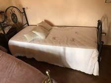 letto singolo ferro battuto con rete ortopedica