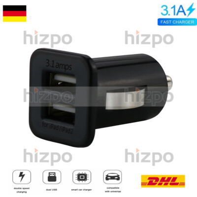 Dual USB Auto Ladegerät KFZ LKW Ladeadapter Zigarettenanzünder Adapter 5V/3.1A