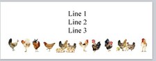 Personalized Address Labels Farm Chicken Roosters Hens bx 243 