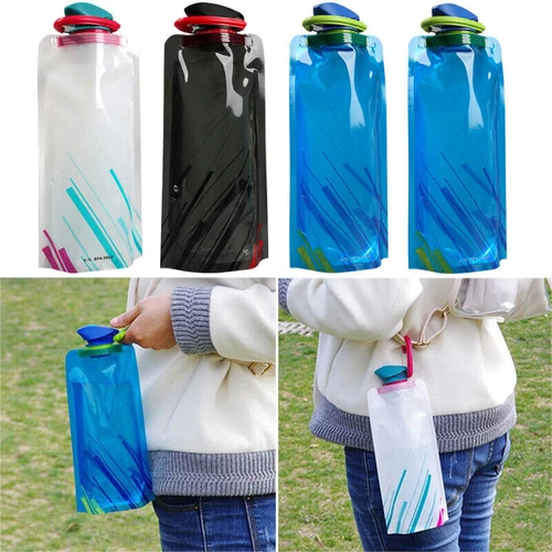 Faltbar Laufen Outdoor Aktivitäten Wasserflasche 700ml zusammenklappbar 700ml - Bild 13 von 32