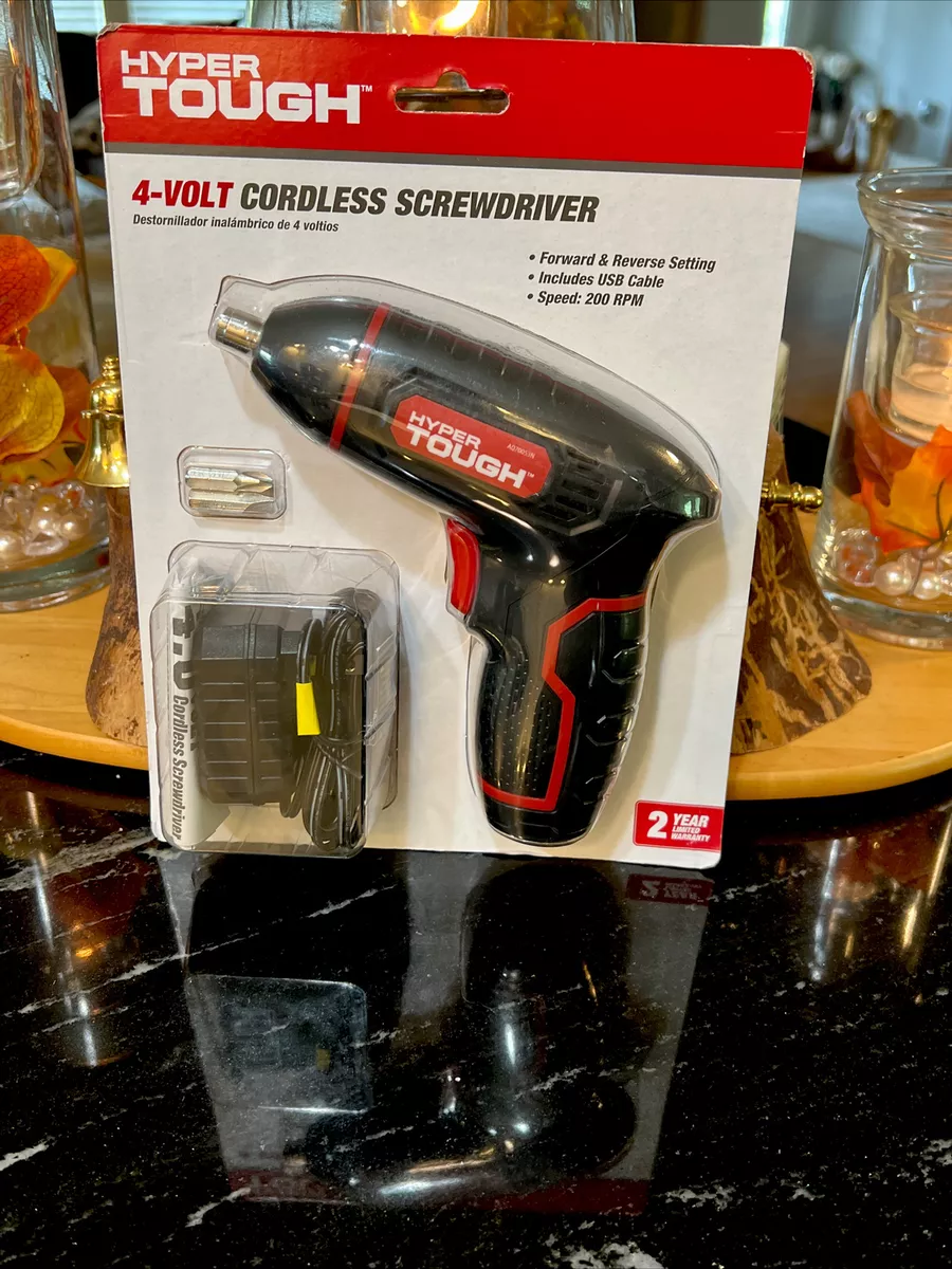 Hyper tough 4 volt cordless screwdriver deals