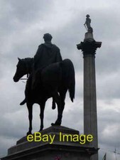 Photo 6x4 London: King George IV statue and Nelsonâu0080u0099s Column T c2012