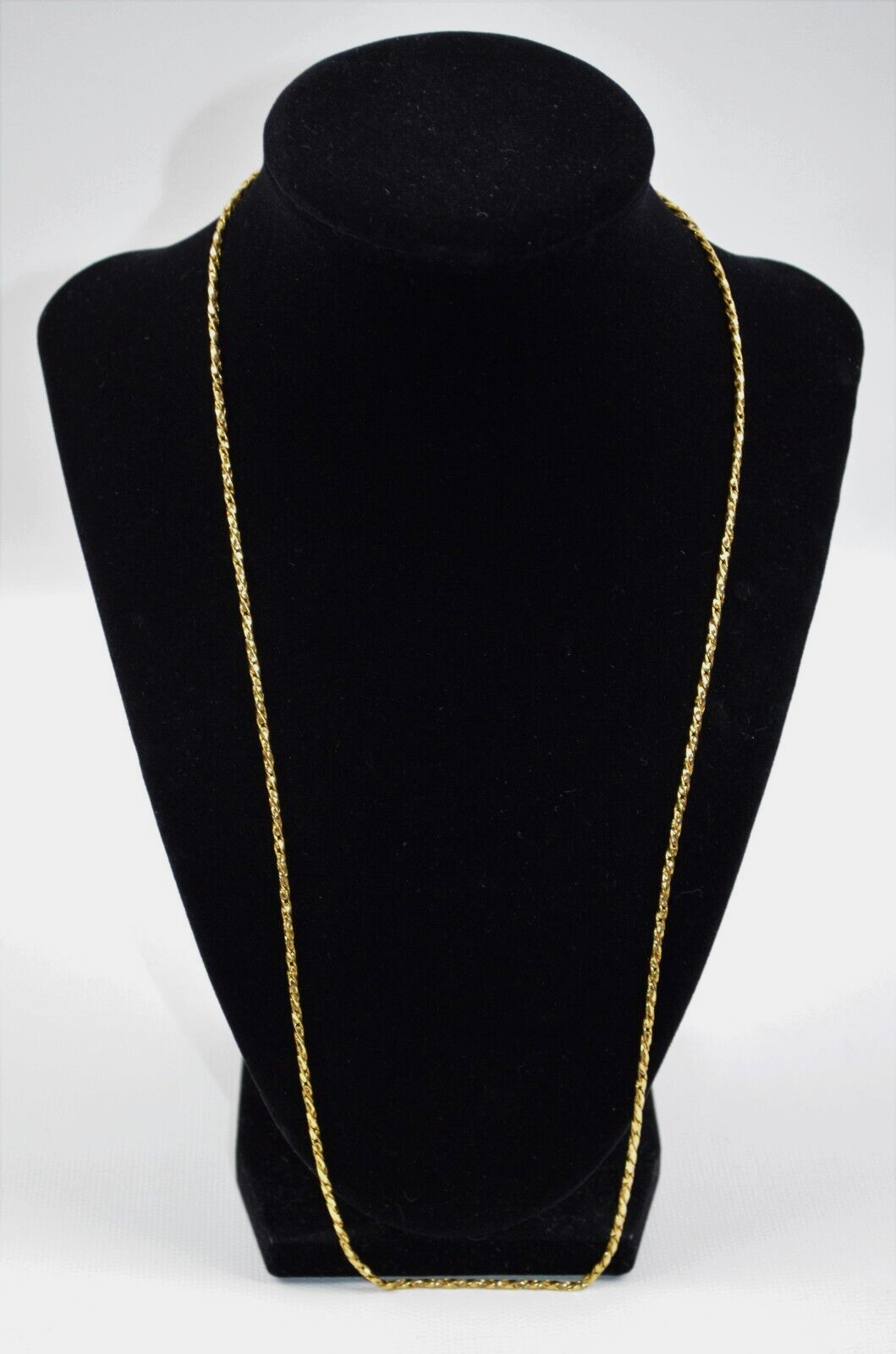 Vintage Gold Tone Glammy Tinsel Chain Necklace 25" Very Pretty Necklace