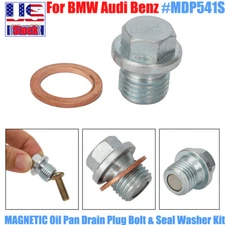 Magnetic Oil Drain Plug Bolt with Gasket Washer Seal For BMW Audi Benz #MDP541S