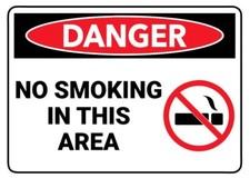 No Smoking Safety Sign Sticker Decal Label D7349