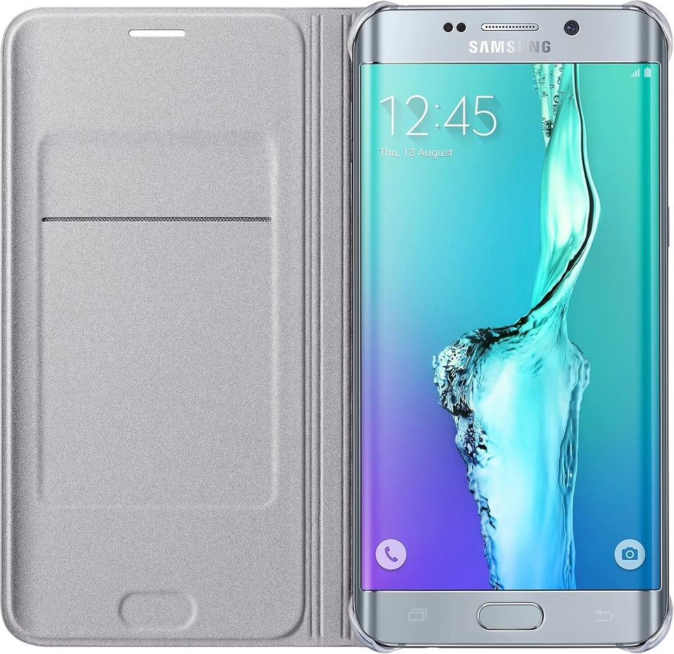 Samsung Etui Flip EF-WG928PSEG Custodia per Samsung Galaxy S6 Edge Plus, Argento - Immagine 3 di 4