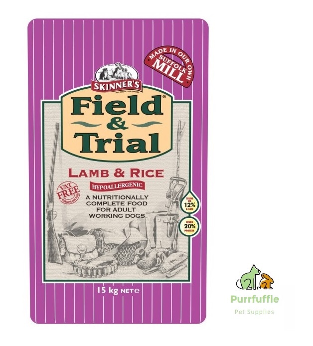 15KG / 30KG SKINNERS FIELD & TRIAL LAMB & RICE HYPOALLERGENIC DRY DOG