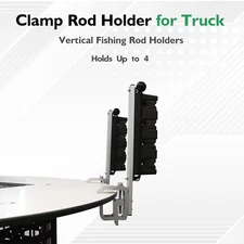 Rod Holder Aluminum Clamp Mount For Truck, Boat, Rv, Fishing Marine 4 Rods/reels