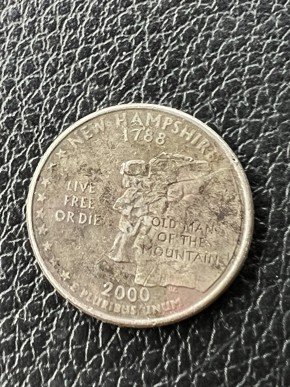 2000 New Hampshire 1788 Quarter Live Free Or Die Old Man Of Mountain
