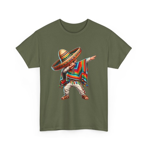 Mexican Boy Dabbing Poncho Cinco de Mayo T-Shirt - Picture 7 of 13