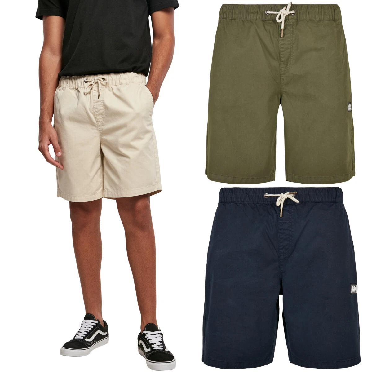 Southpole Twill Shorts Loose Fit Elastic Waistband Pant