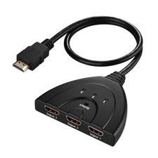 4K 1080P 3x1 HDMI Switcher Cable Adapter 3 In 1 Out Switch PC To TV Monitor