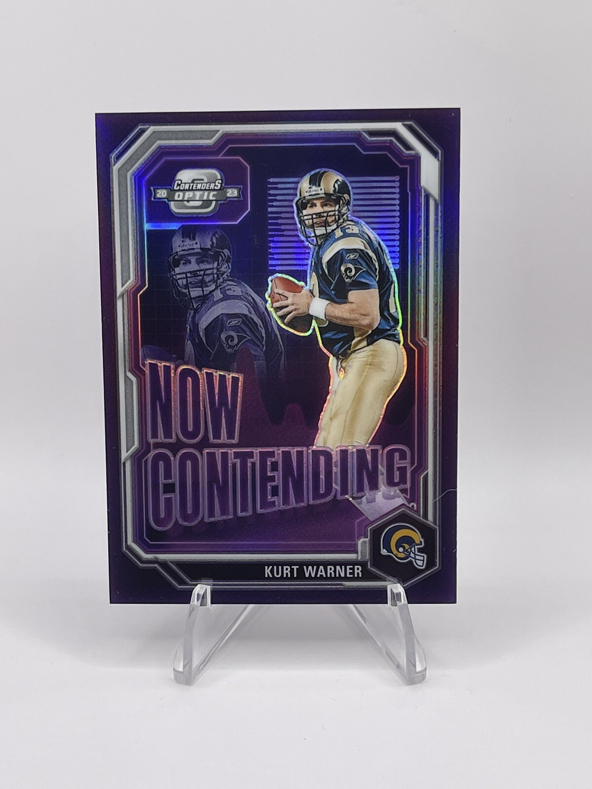 2023 Panini Contenders Optic Kurt Warner Now Contending Case Hit