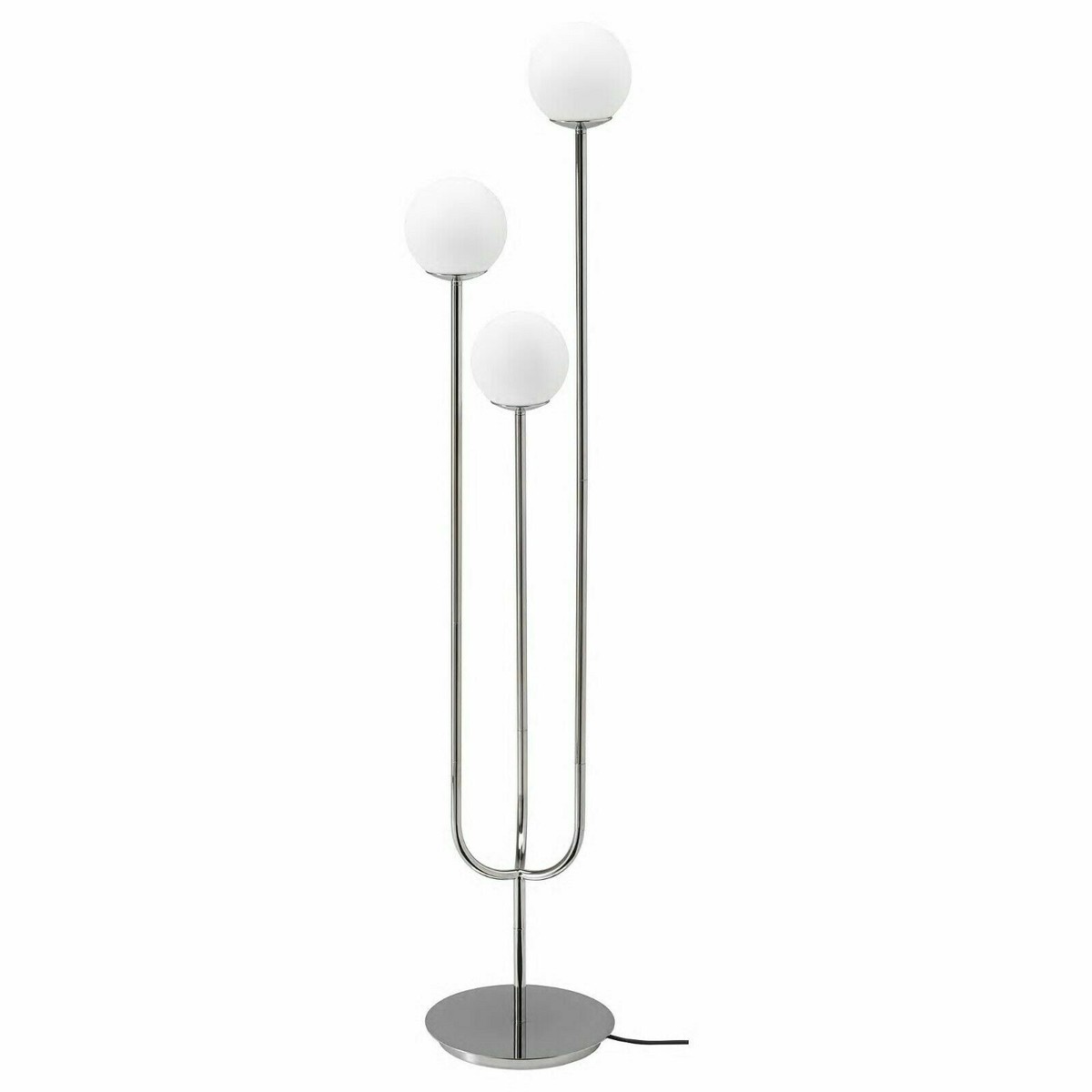 Ikea SIMRISHAMN Floor lamp, chrome plated, opal glass 62 