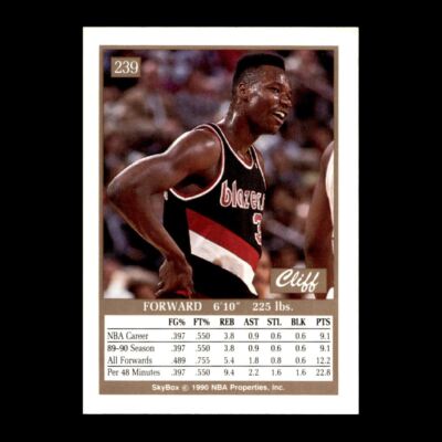Cliff Robinson 1990-91 SkyBox Rookie Portland Trail Blazers #239