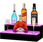 2 Step LED Lighted Bar Shelf Liquor Bottle Display Shelf  Stand — photo 1