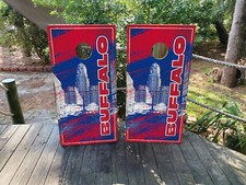 FADEPROOF Cornhole Board Wraps Laminated / Buffalo New York Skyline / Bills
