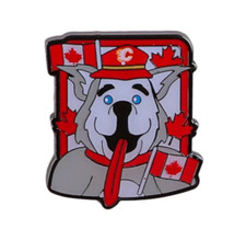 Calgary N H L Flames  Hockey Canada Country Harvey Mascot Logo Lapel Pin