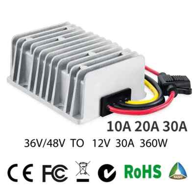 48V to 12V 10A 20A 30A Voltage Step Down Converter Buck Regulator DC Golf Cart
