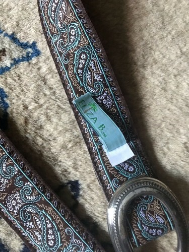 Vintage Eliza B Hand Crafted Women’s Multicolored Belt Size M - Picture 2 of 2