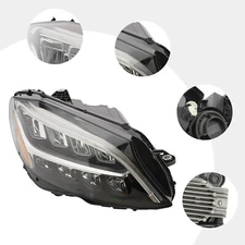 Headlight For 2019-2021 Mercedes-benz C300 C43 Right Led Lamp Closed Assembly