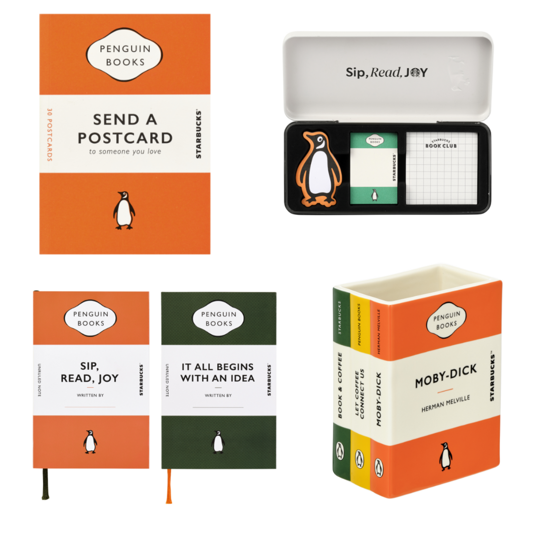 Starbucks Korea & Penguin Books Ceramic Organizer Postcard Book